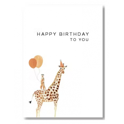 Ansichtkaart | Happy birthday animals